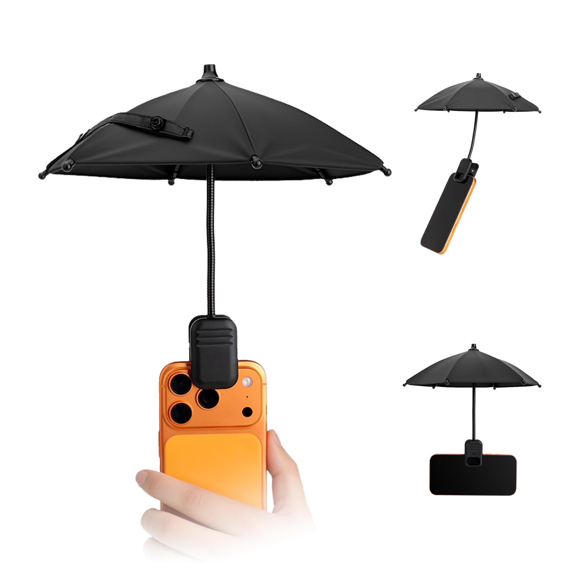 Amazon | JJC スマホ傘 クリップ式 日除け スマホホルダー UVカット 炎