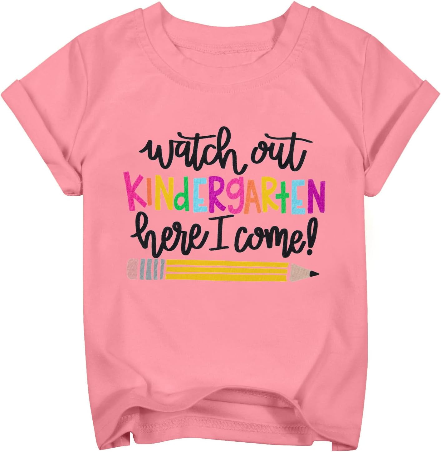 Kindergarten Shirts for Girls Watch Out Kindergarten Here I Come Shirt Kids Back to School T Shirt Children School