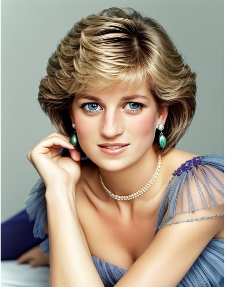 Diana Princess Diamond Painting Set Diamond Art DIY Art Painting Wall Decoration Gift, Adult DIY Painting Digital Painting Set Mosaic Making (24x36 in)