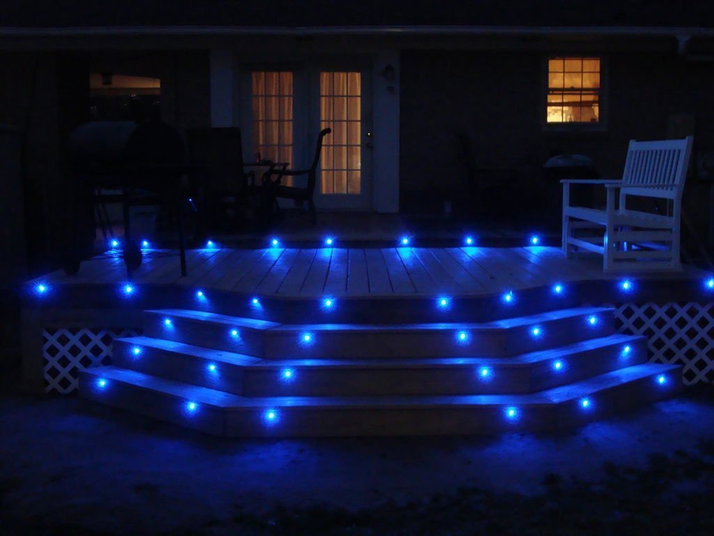 Lot de 6 Lampe de Spot LED Mini Ø18mm Inox IP67 Etanche DC12V Extérieure pour Chemin Escalier Paysage (Bleu)