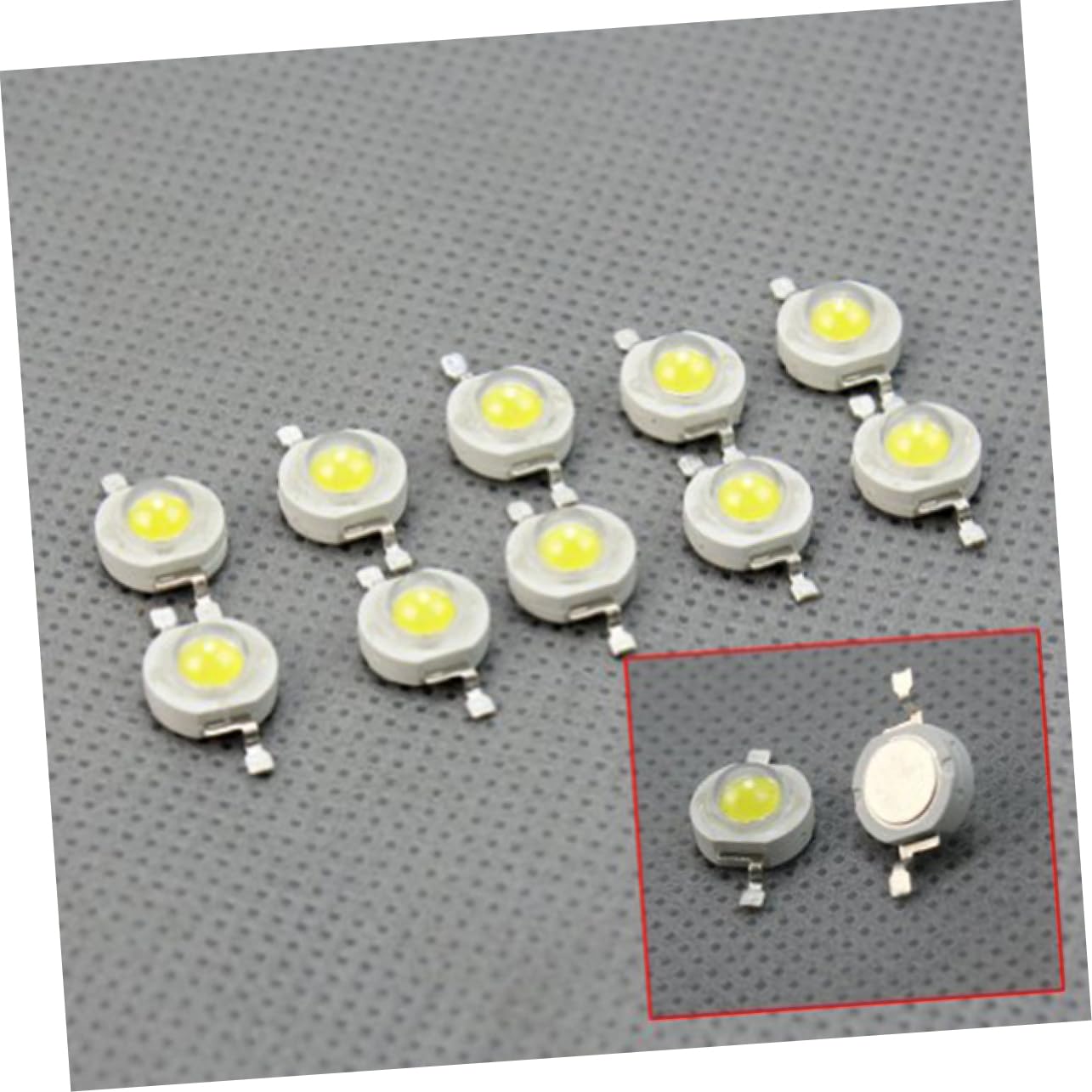 IWOWHERO 10pcs LED Beads with Chip Cool White Lamp for Home Traffic Light Exhibition Lighting Energy Efficient High Brightness