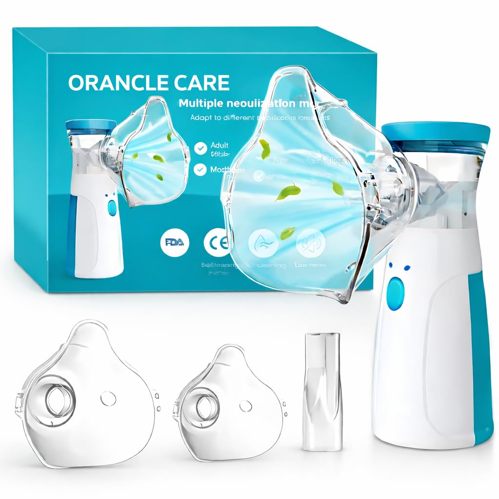 Portable Mesh Nebulizer, Effective for Cough, Asthma Silent and Compact Nebulizer Machine for Adult and Kids, Wireless Vaporizer Machine With Respiratory Mask