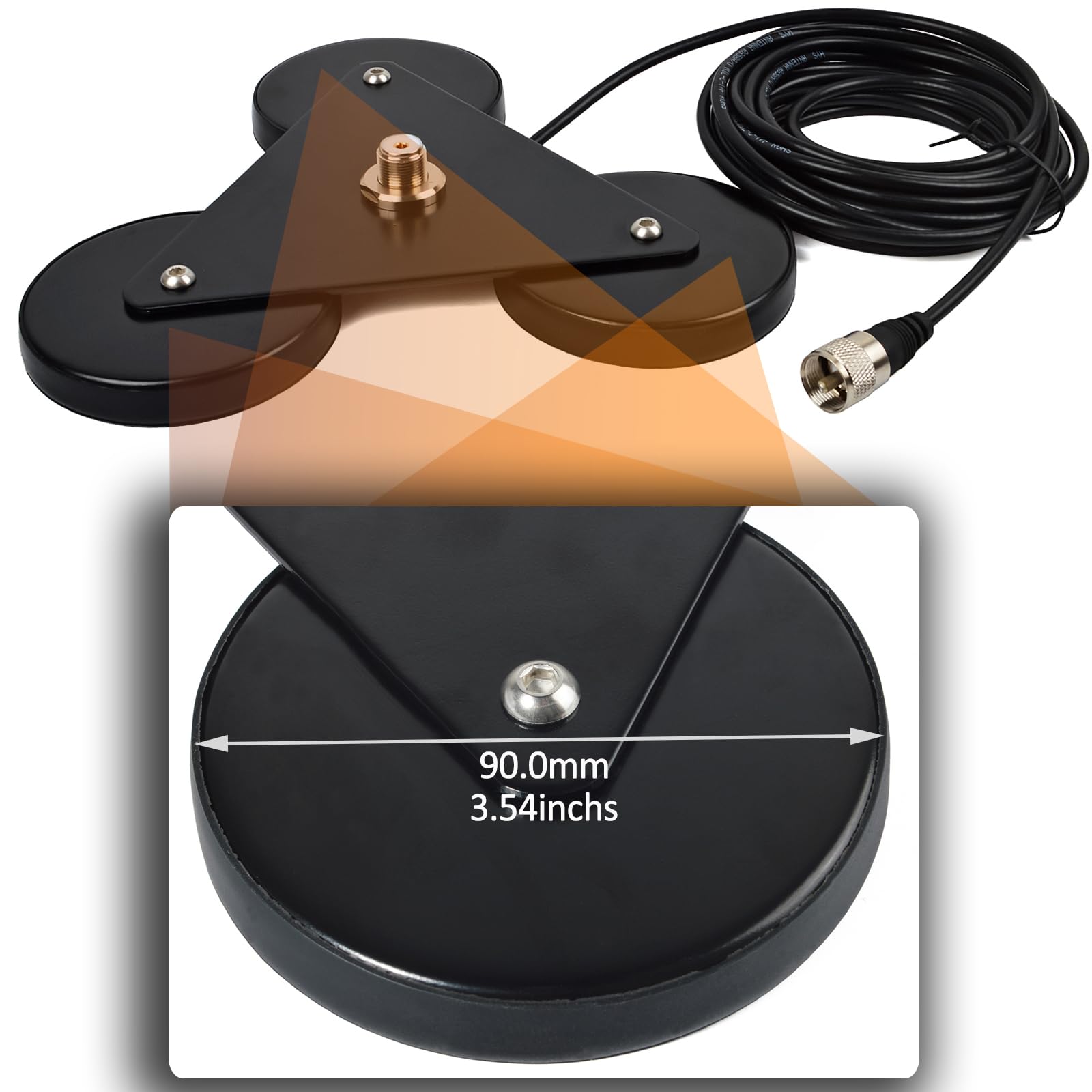 Magneetvoet basis PL 5m Kabel | DDS Electronics