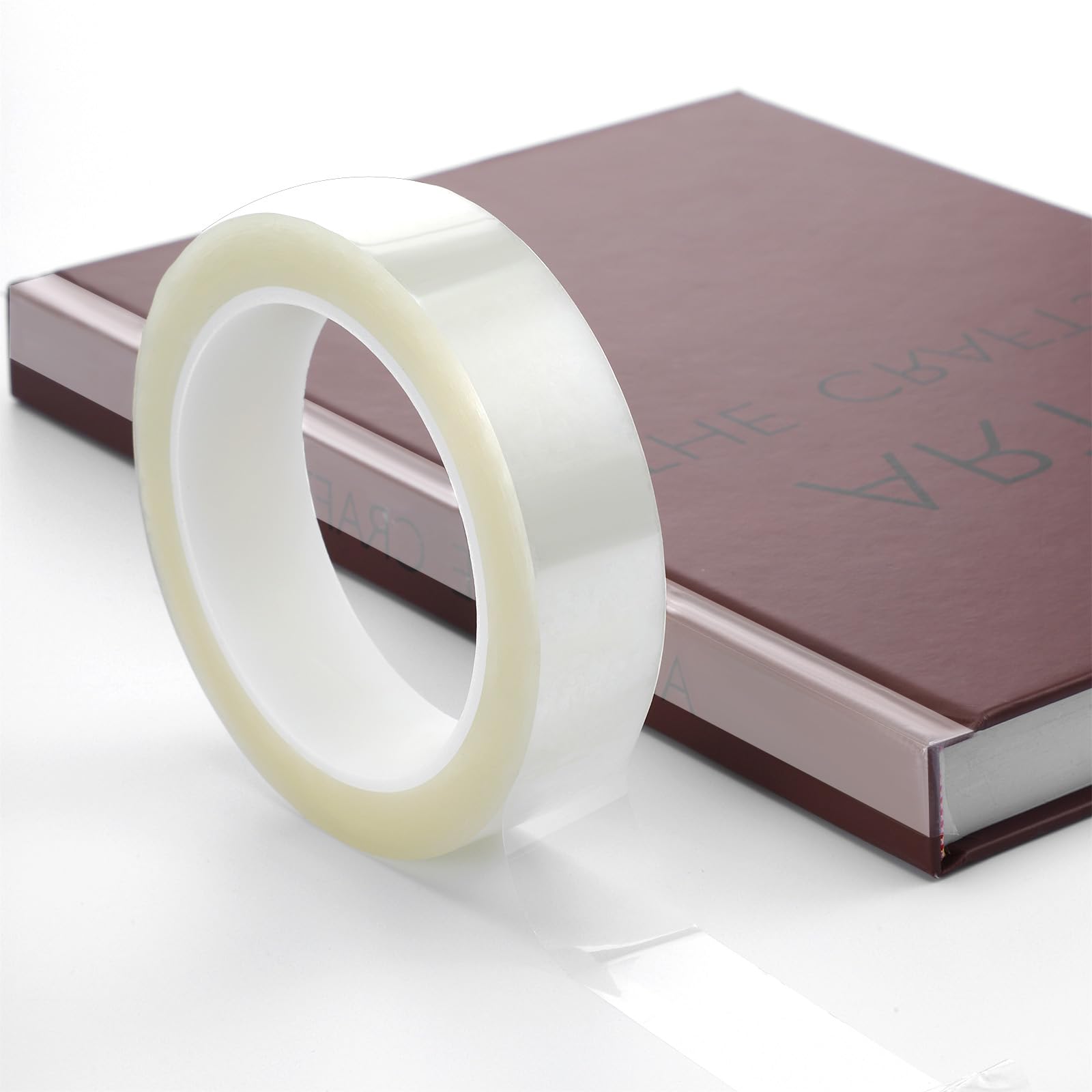 Clear Book Repair Tape, 1 Inch x 216 Feet Self Adhesive Waterproof Bookbinding Tape Thin Clear Books Binding Materials Archival Tapes for Reinforcing Old Books Spines and Covers, No Residue