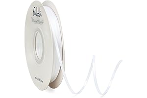 Ribbli Thin White Ribbon for Crafting