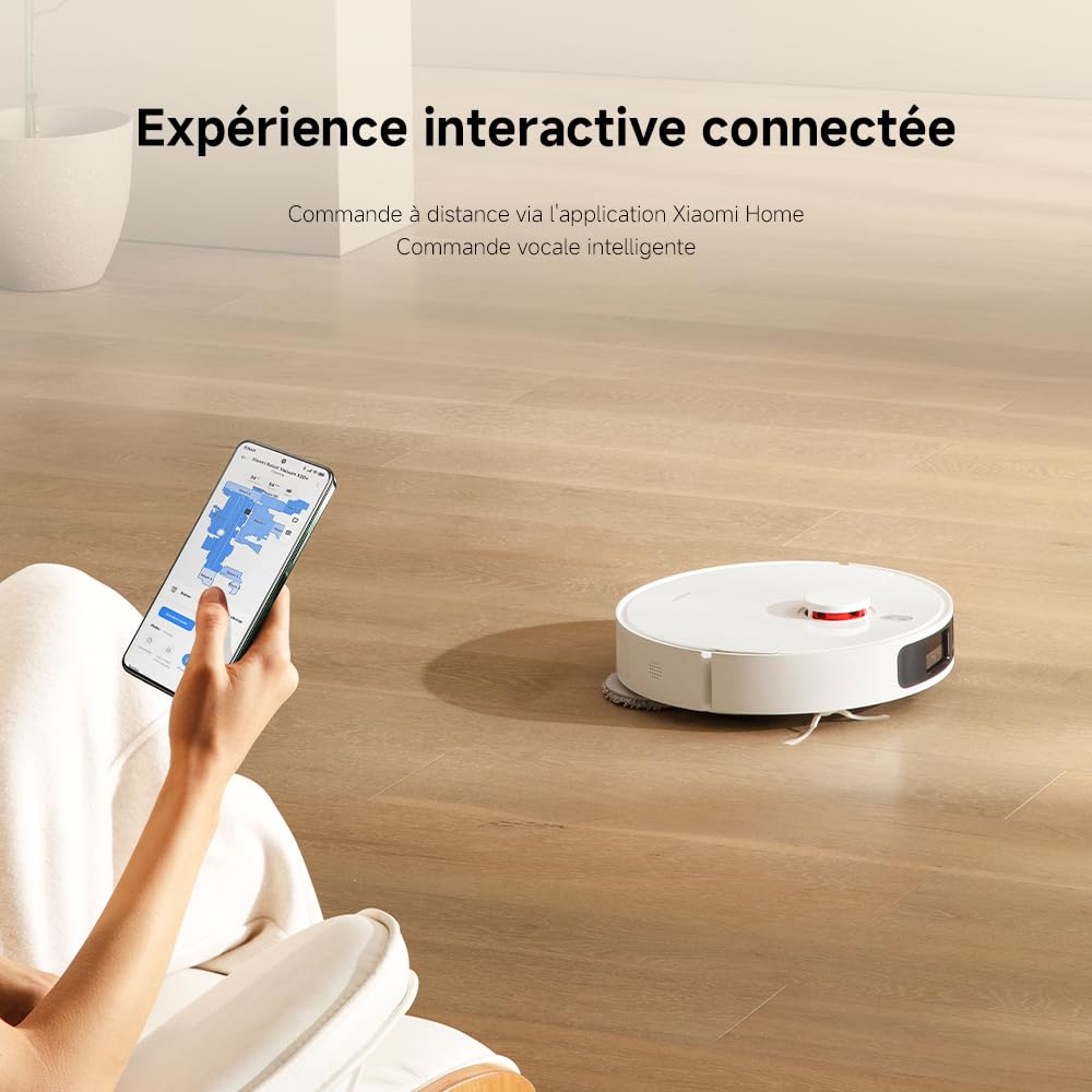 XIAOMI Robot Vacuum X20+, Station Tout-en-Un avec vidage, Lavage & séchage Auto, Aspiration 6000 Pa, évitement d’Obstacles S-Cross™, Navigation LDS, Commande vocale Via Mi Home.