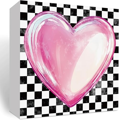 Miniatura 8 de Regalos del día de San Valentín para ella él, decoraciones retro del día de San Valentín, regalo para novio, novia, pincelada de corazón, caja de