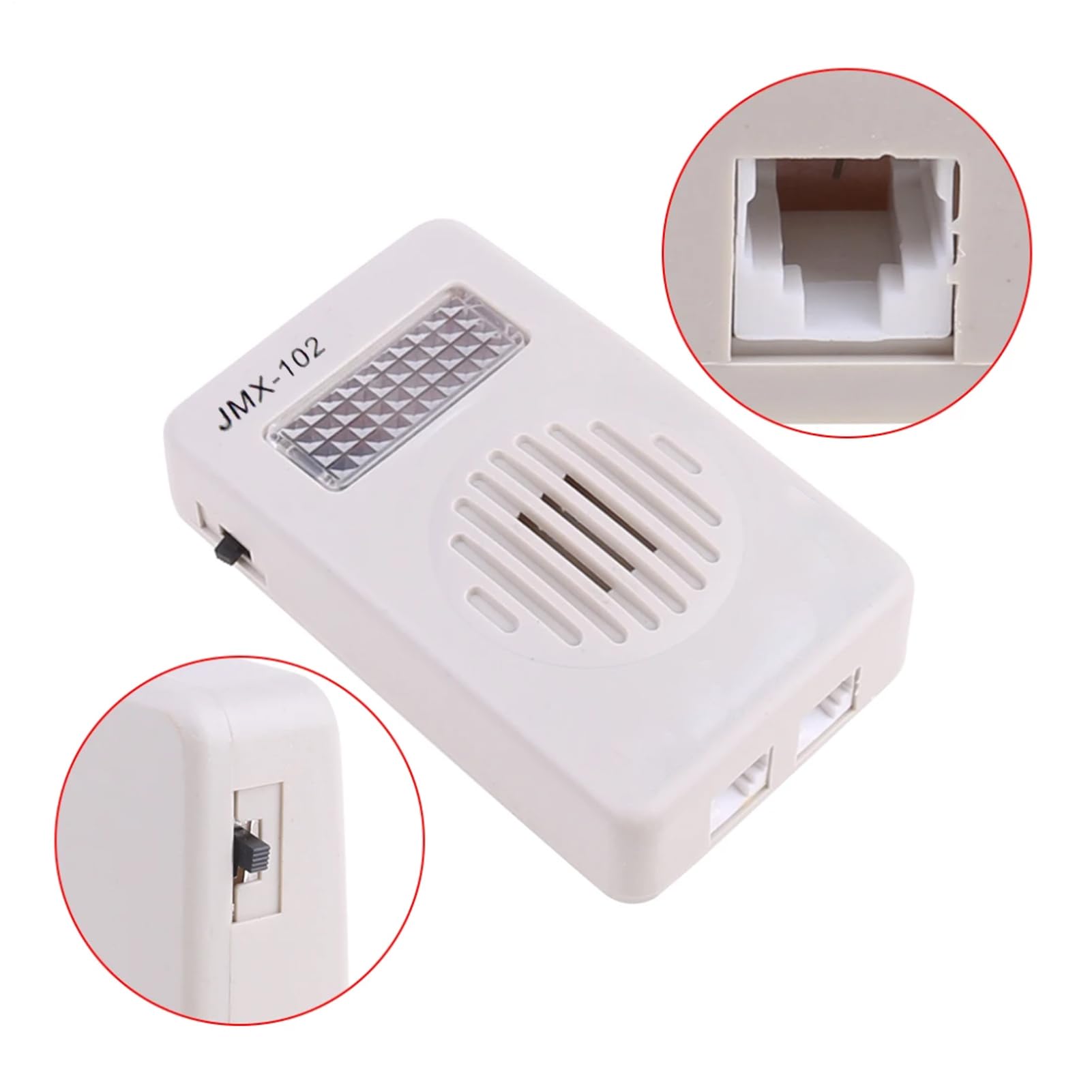 Amplificateur de Sonnette pour téléphone | Amplificateur de Volume 70 DB avec indicateur, indicateur Lumineux pour appels téléphoniques Fixes domestiques et Bureaux