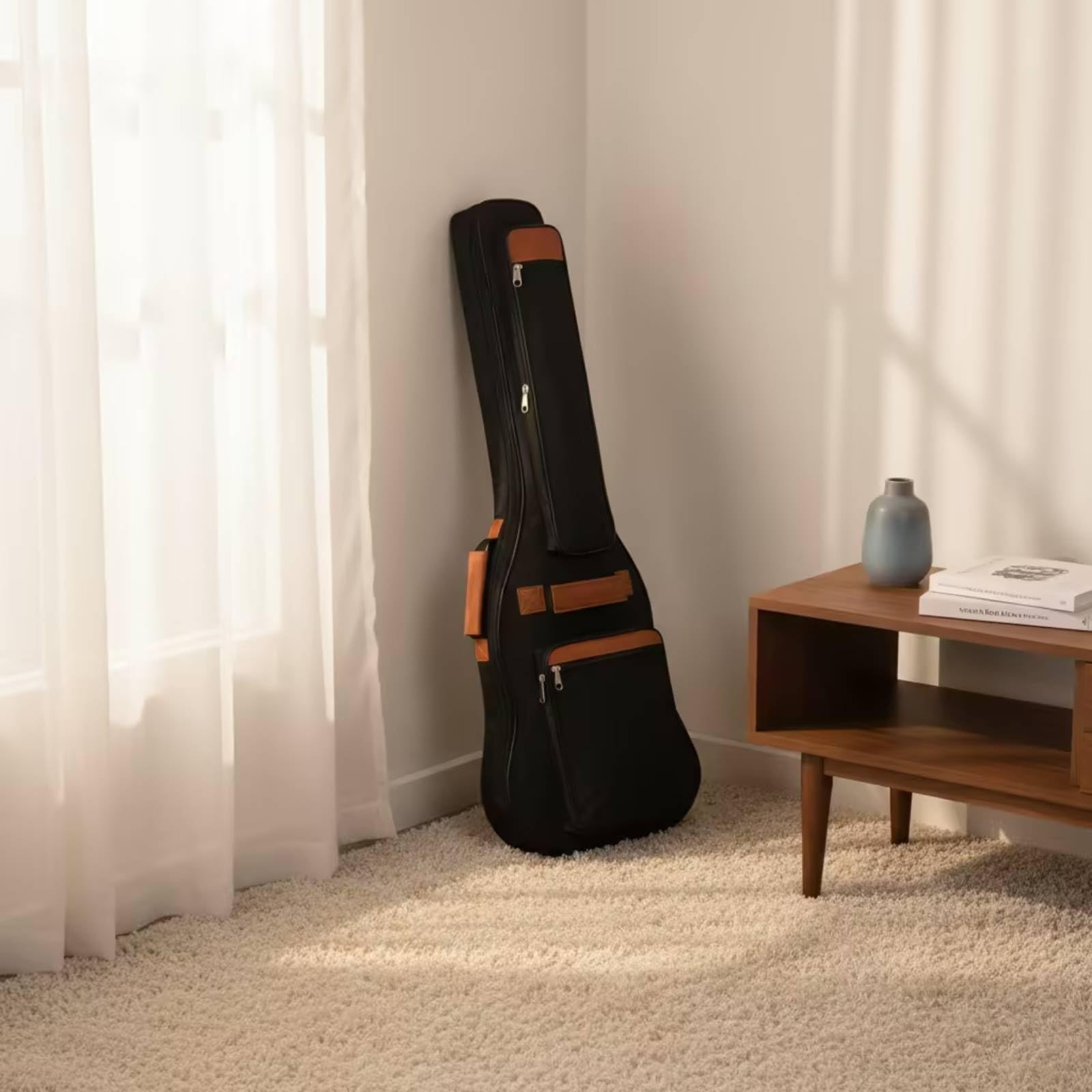 Custodia Isolante per Chitarra Elettrica Borsa Imbottita Custodia Morbida Gig Bag con Tasche Leggerezza E Praticità per Trasporto Quotidiano