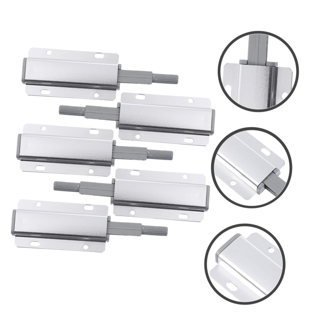 25 Piezas Unidades Pestillos para Puertas de Armario Cierre Push To Open con Integrado Duraderos y Seguros para Cocinas y Armarios Diseño Compacto y Resistente de Aluminio Color