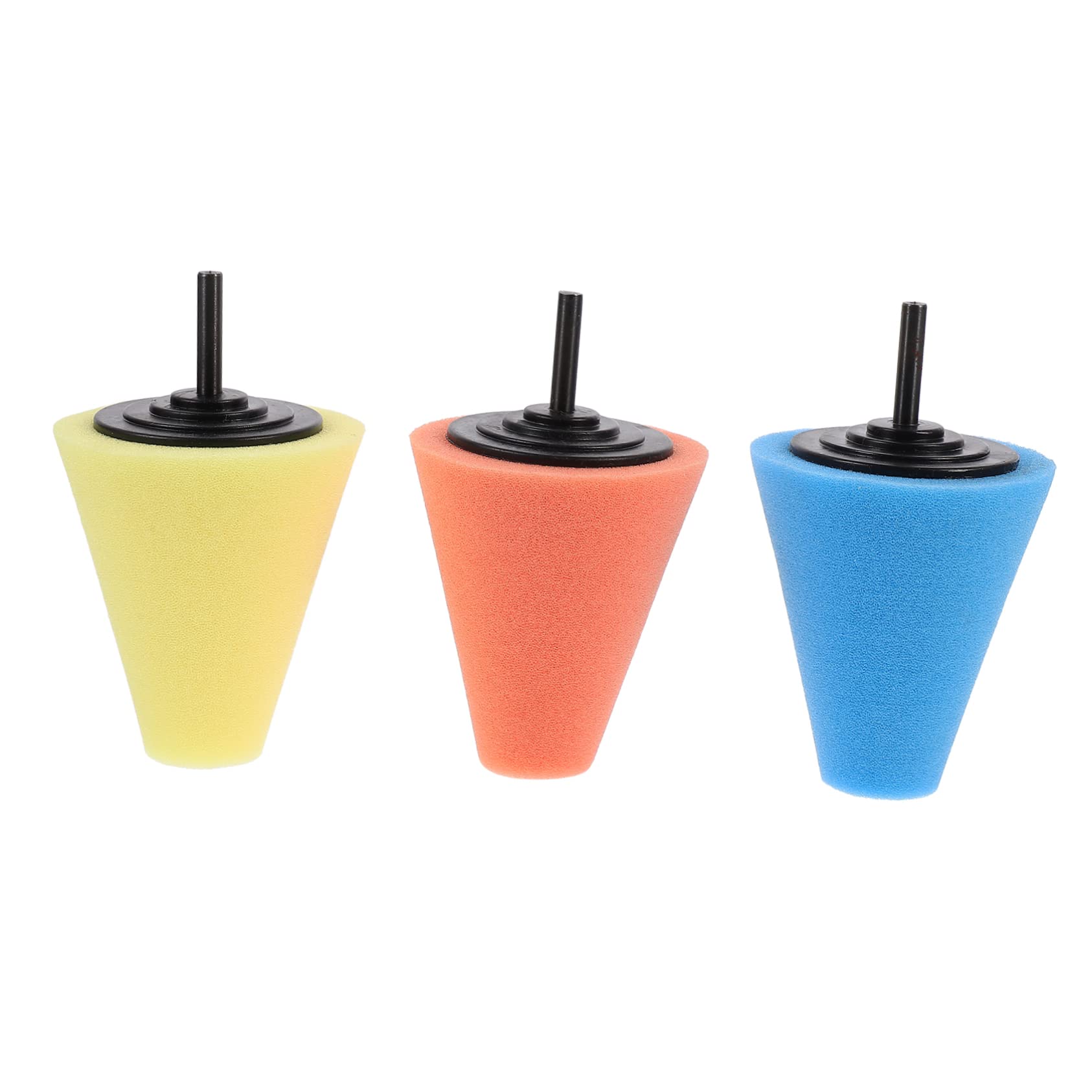 Cabilock Almohadillas Para Esponjas Conicas Para Taladro Y Abrillantado De Pintura Para Brillo De Vehículos Y Quitar Arañazos 3 Piezas X 4