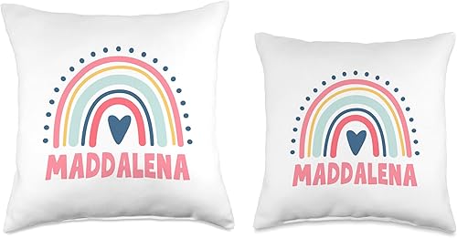 Miniatura 3 de Maddalena Name Custom Woman Myth Legend Pink Birthday Party Throw Pillow, 16x16, Multicolor