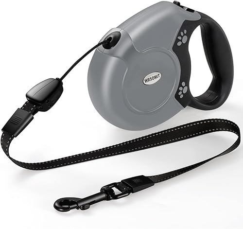 Miniatura 9 de Correa retráctil para perro, correa resistente de 26 pies para perros pequeños, medianos y grandes de hasta 99 libras, mango antideslizante, 360°