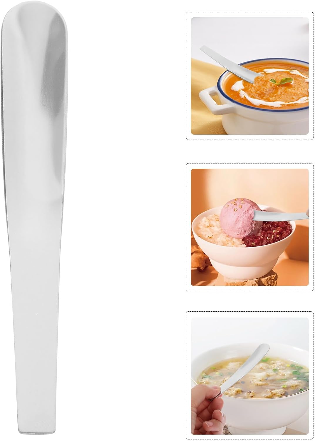 6 Pcs Stainless Steel Egg Spoon, Creative Mini Long Handle