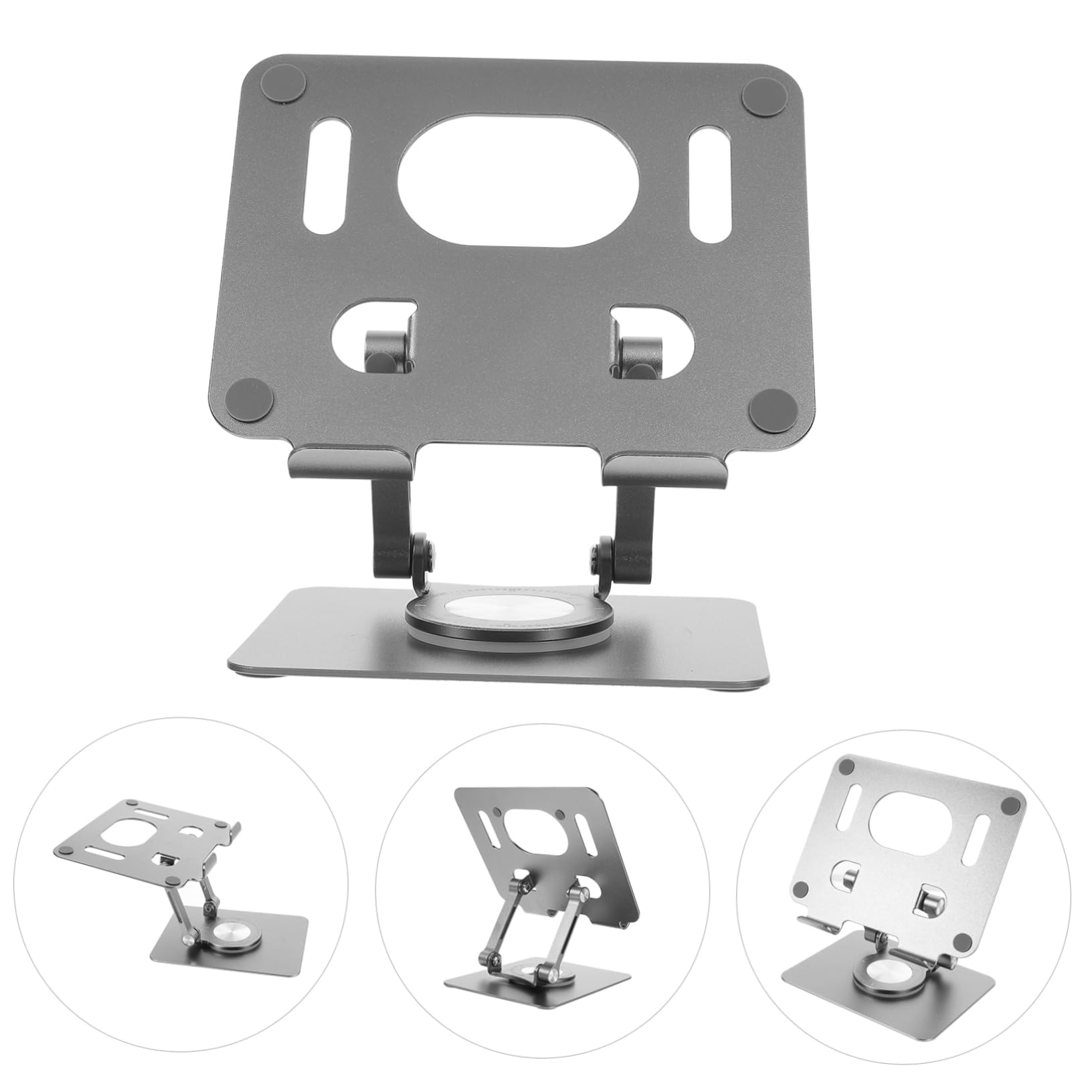 SEWACC Soporte Giratorio De Aluminio para Tableta Ajustable y Soporte para Tablet De Escritorio para Cocina y Oficina para Tablet De Sobremesa