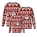 SOIUTAO Weihnachtsoutfit Teenager Mädchen Schneemann Druck Langarmshirt Weihnachts Persönlichkeit Familie Set Oberteile Weihnachtspullover Thanksgiving-Geschenk