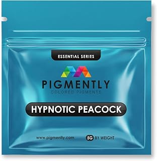 Ultra Clear Epoxy Pigment Powder | Essential Series Resin Mica Powder for Art, Craft, Jewelry & Candle Making - Hypnotic Peacock 5g