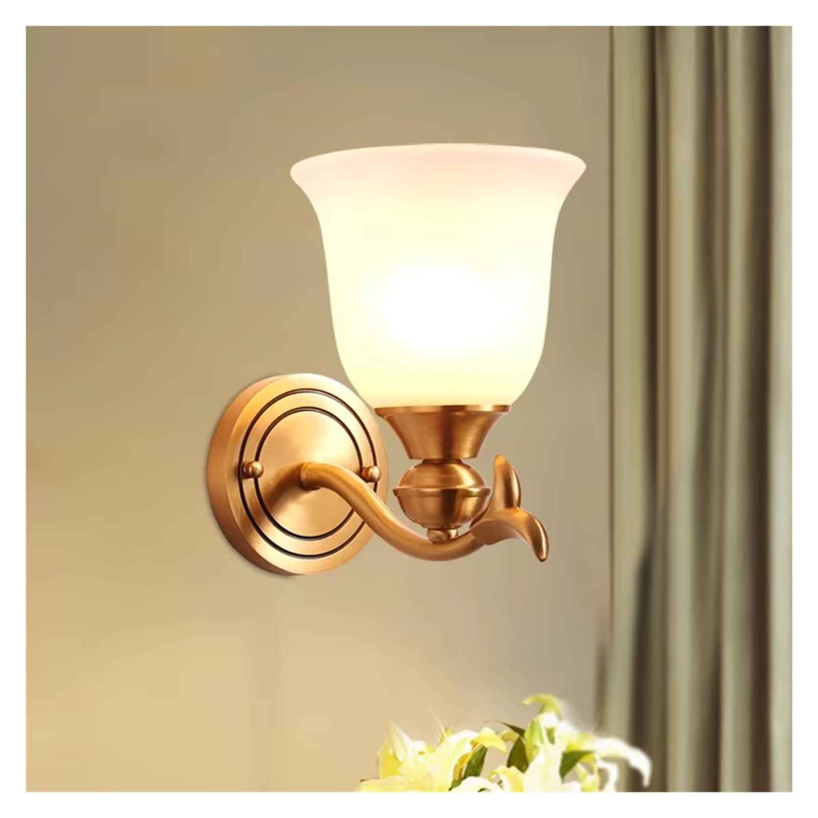 JKJZSALJ Nordic Interior Brass Wall Lamp Led Golden Copper Creative Design Sconce Light For Home Living Bedroom Decor,2Lights,1light