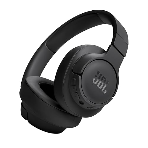 JBL Tune 720BT - Wireless Over-Ear Headphones with JBL Pure Bass Sound, Bluetooth 5.3, Up to 76H Battery Life and Speed Charge, Lightweight, Comfortable and Foldable Design (Black) - Black