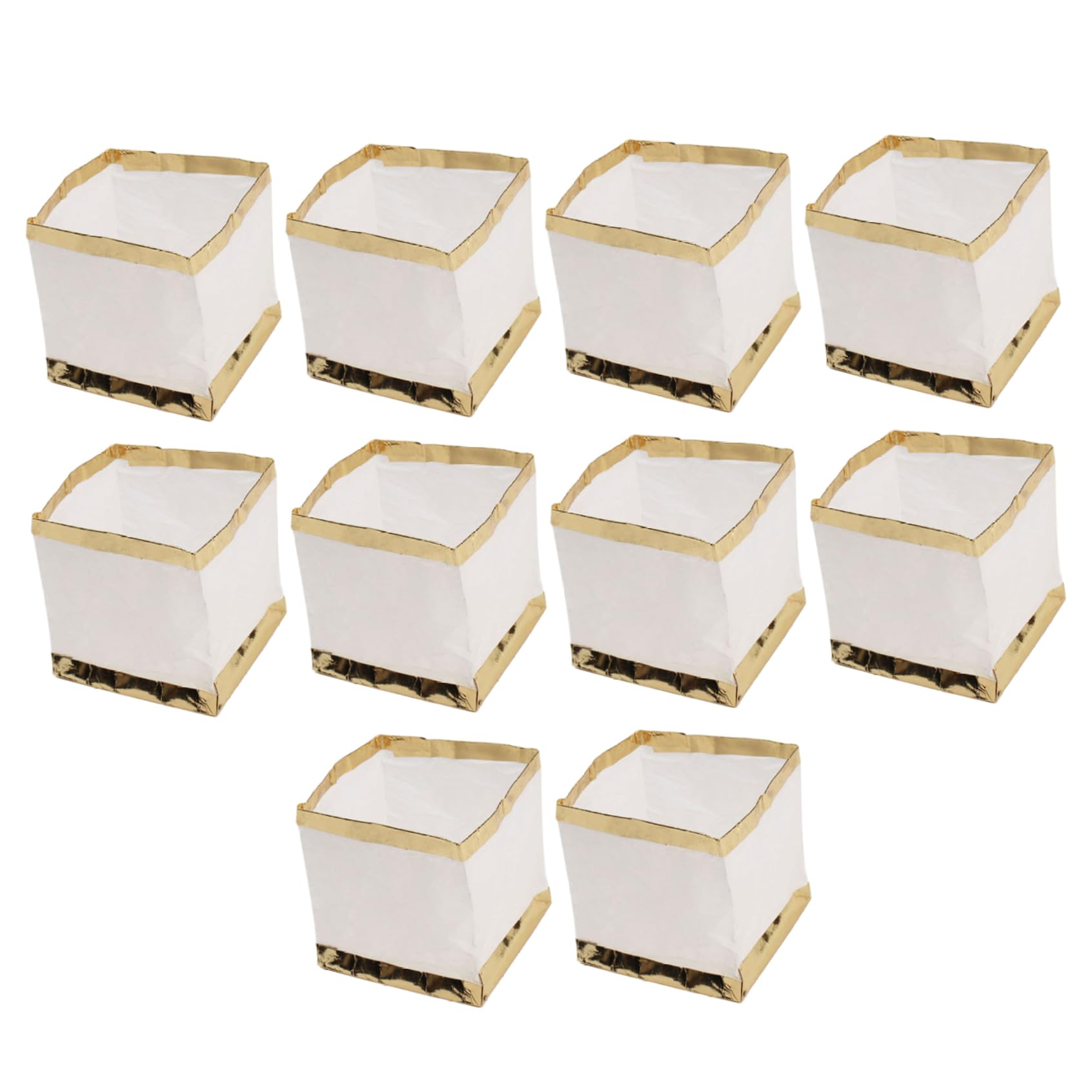 10PCS 4x4x4 Inch Waterproof White Paper Floating Lanterns for Pool & Pond, Square Wishing Lights, Outdoor Water Release Decoration, without Candle