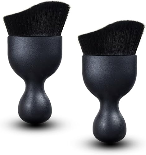 Ajxn 2 cepillos suaves de limpieza interior del automóvil cepillo de detalles automáticos cepillo de plumero para salpicadero aplicable para limpiar