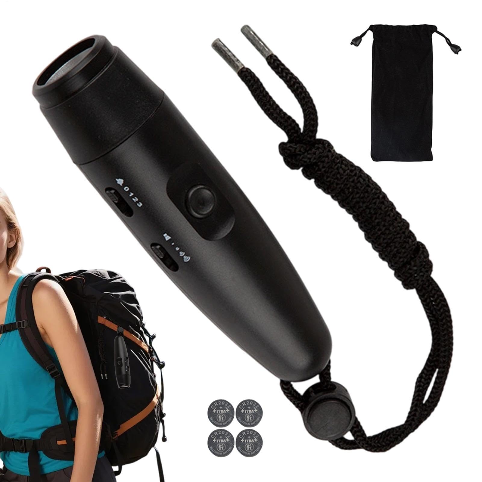 Elettronico Anti-Orso | Portatile 125dB con 4 Livelli di Volume e 3 Tonalità | Anti Orso Forte,Per Escursionismo Arrampicata Sport Esplorazione All'Aperto Controllo Folla Sicurezza