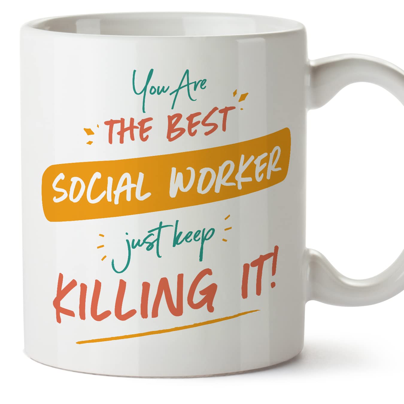MUGFFINS Social Worker Woman Mug - in English - You are The Best Keep Killing it - Funny Gift for Colleagues - Ceramic 11oz Mug โ image 1