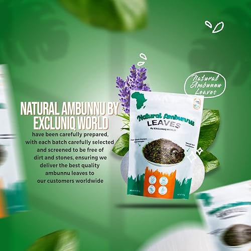 Miniatura 7 de Excluniq World - Hojas naturales de Ambunnu paquete de 1.76 oz  Desenredante de cabello a base de hierbas, champú y acondicionador para cabello seco