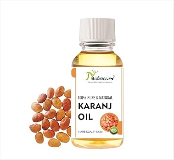NaturoCure Karanj Oil Pure Herbal Karanj Oil | Good for hair skin and body | Natural Organic Oil (50 ml)