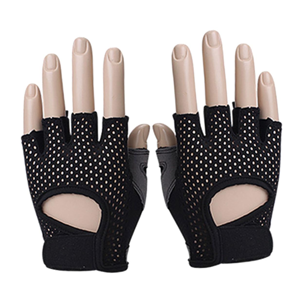 BESPORTBLE 3piezas Guantes De Entrenamiento para Mujeres Dedo Guantes Antideslizantes para Levantamiento De Pesas y Ejercicio Gimnasio Negro Talla s