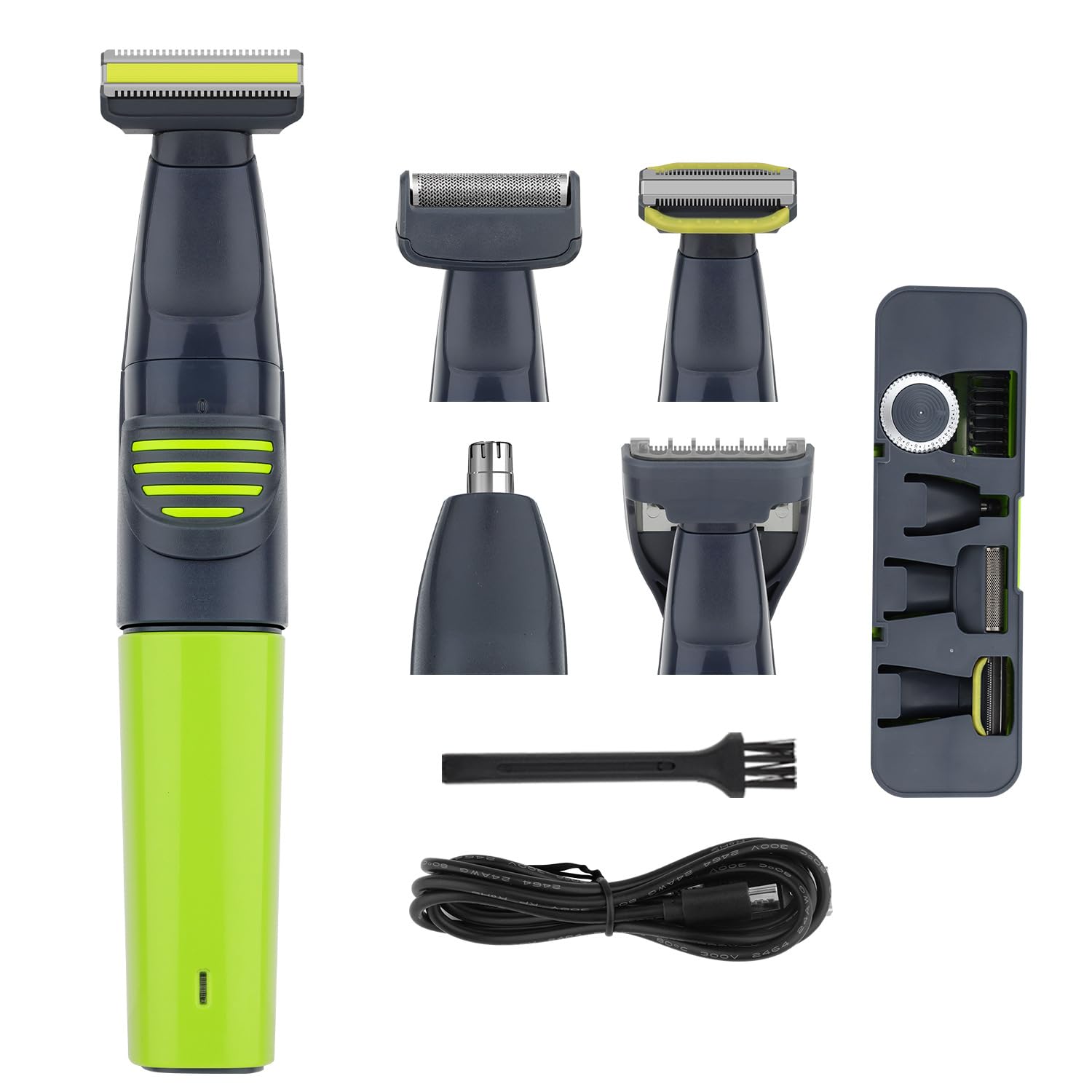 Beard Trimmer Hair Clippers for Men 5 in 1 Grooming Shaving Kit for Face Mustache Body Ear Nose