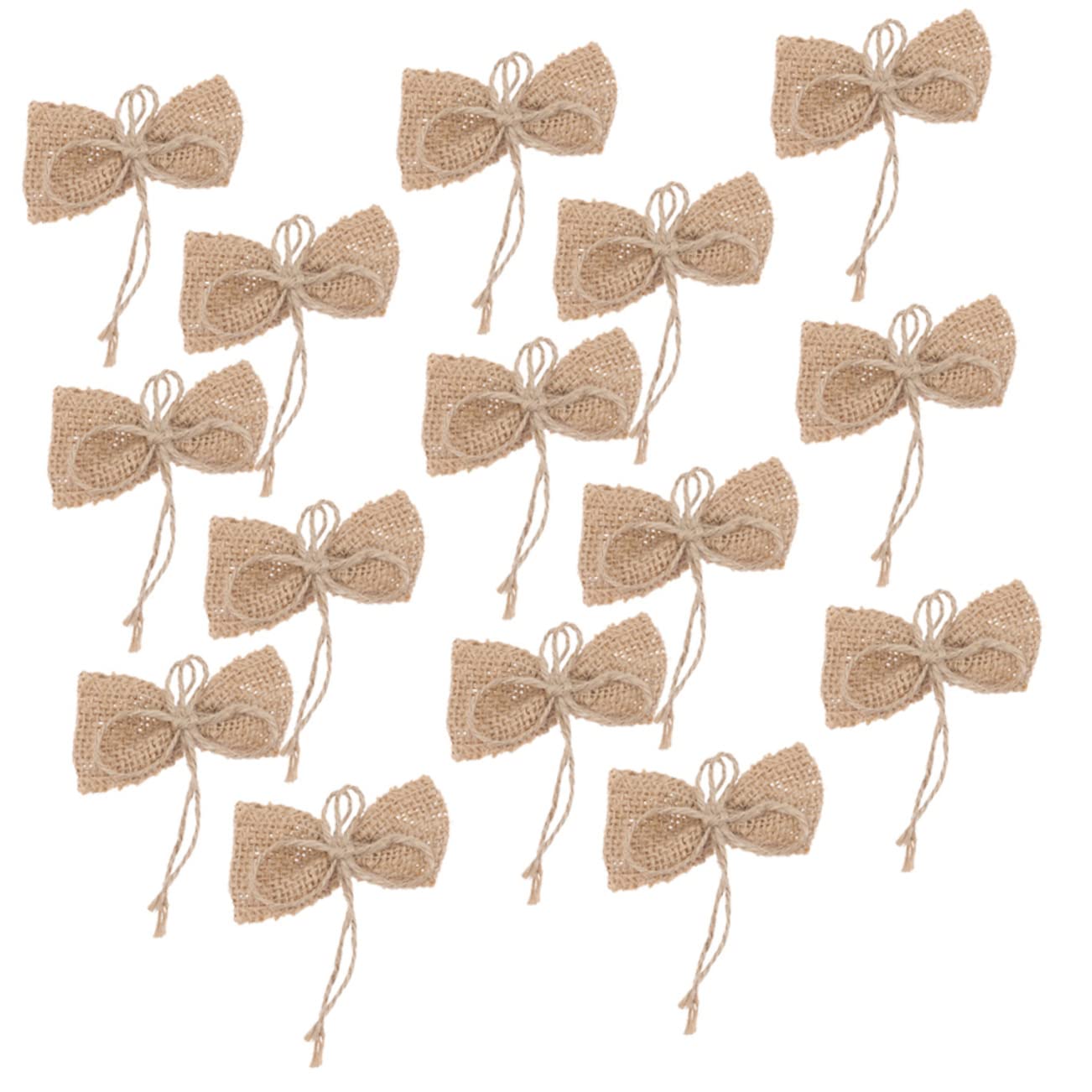 PRETYZOOM 75 Piezas de arpillera Lazos para Envolver artesanales moños navideños Christmas Ornaments Ornamento Decoraciones navideñas Lazo de Guirnalda de Navidad