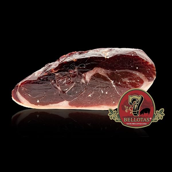 Prosciutto 7 BELLOTAS 100% Iberico di Ghianda | Jamon Bellota Pata Negra | Prosciutto crudo con 48 Mesi di stagionatura Naturale (Disossato +1,0KG) - 2