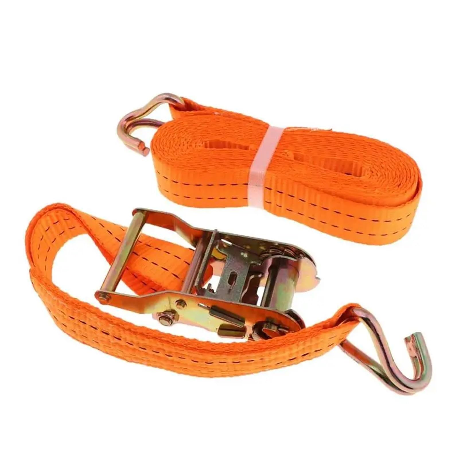 Correas de trinquete, correas de amarre de trinquete 2 piezas 5 m * 38 mm Correa de amarre resistente con hebilla de metal Correa de carga ajustable Correa de amarre de carga de equipaje for trinquete