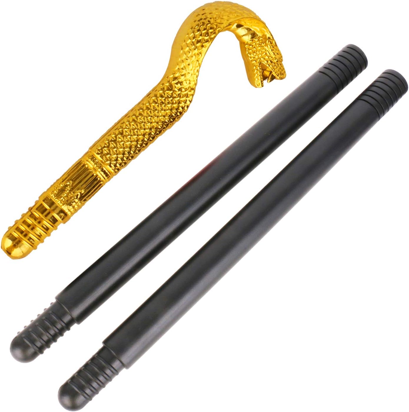 Vesil Skeleteen King Cobra Pimp Cane Egyptian Style Staff Scepter for Emperor, Gold : Clothing, Shoes & Jewelry