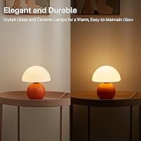 Vista 3 de Lámpara de Mesa con Forma de Hongo para Dormitorio, Lámparas Pequeñas de Escritorio para Mesita de Noche para Mesas de Noche de Sala de Estar