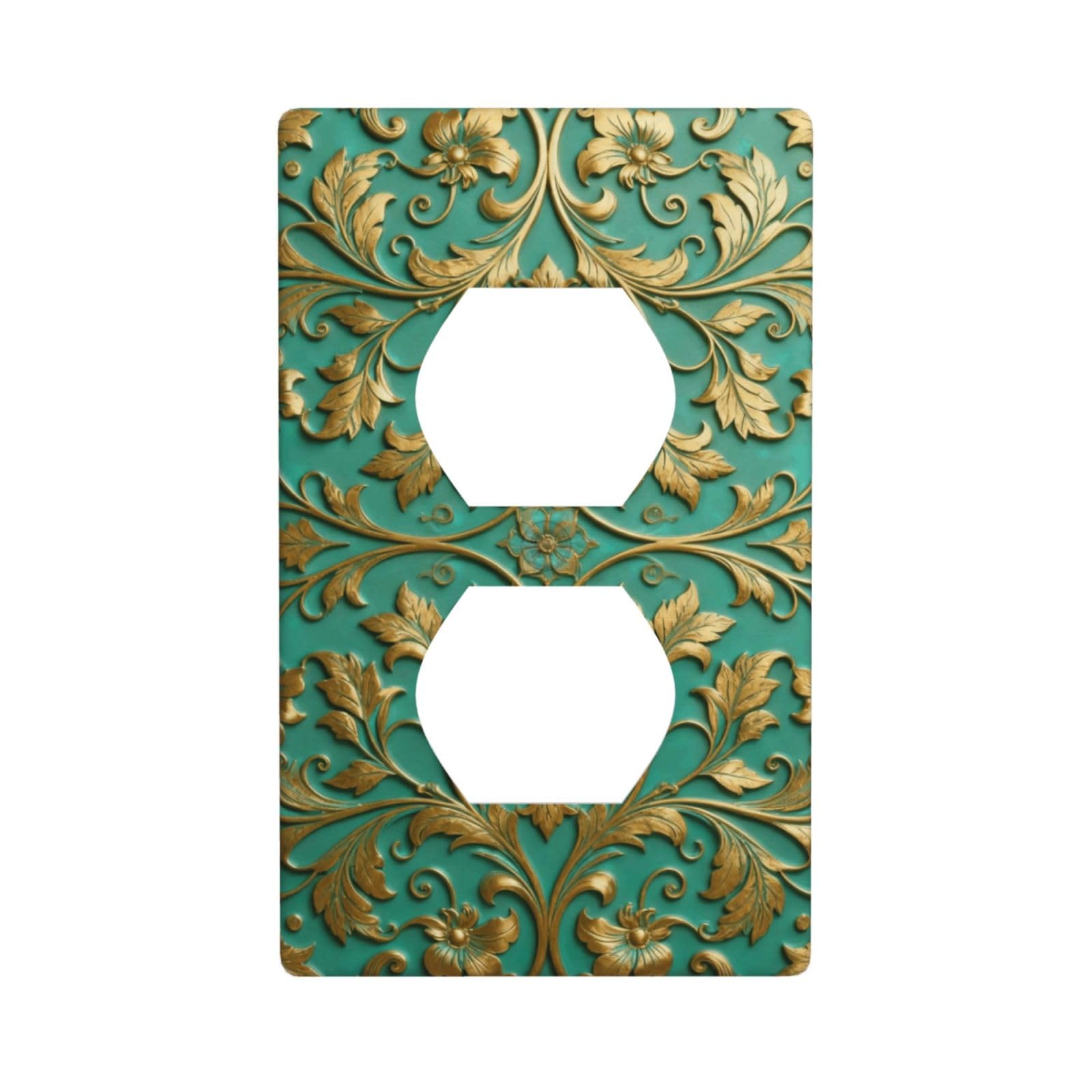 Leaves and Flowers Decorative Switch Plate Cover-Unbreakable Polycarbonate Wall Plate for Home Office, 1 Gang with Screws