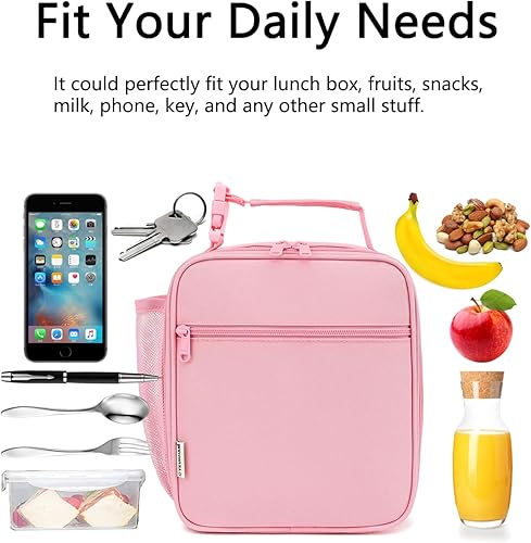 Miniatura 6 de Lonchera para niños, niñas, hombres y mujeres, kit de lonchera térmica pequeña y suave para la escuela, el trabajo, picnic y viajes, lonchera