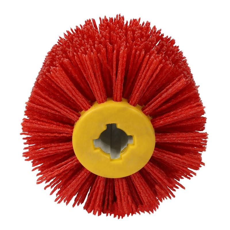 Szczotka druciana do wiertarki, Szczotki bębnowe ścierne, gratowanie, polerowanie, polerowanie, zestaw 4 sztuk, czerwone, wielokrotna gradacja(600 Grit)