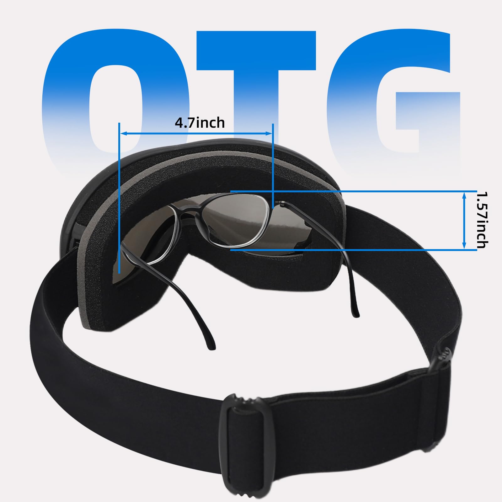Masque de Ski anti-buée à double écran - Lunette de Ski sphérique pour adultes et adolescents - compatible avec lunettes de vue (Noir Argenté)