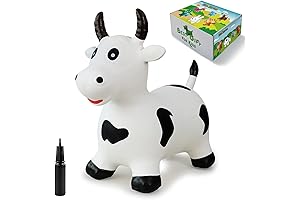 Bouncy Cow: Ride-On Inflatable Animal Hopper for Toddlers and Kids