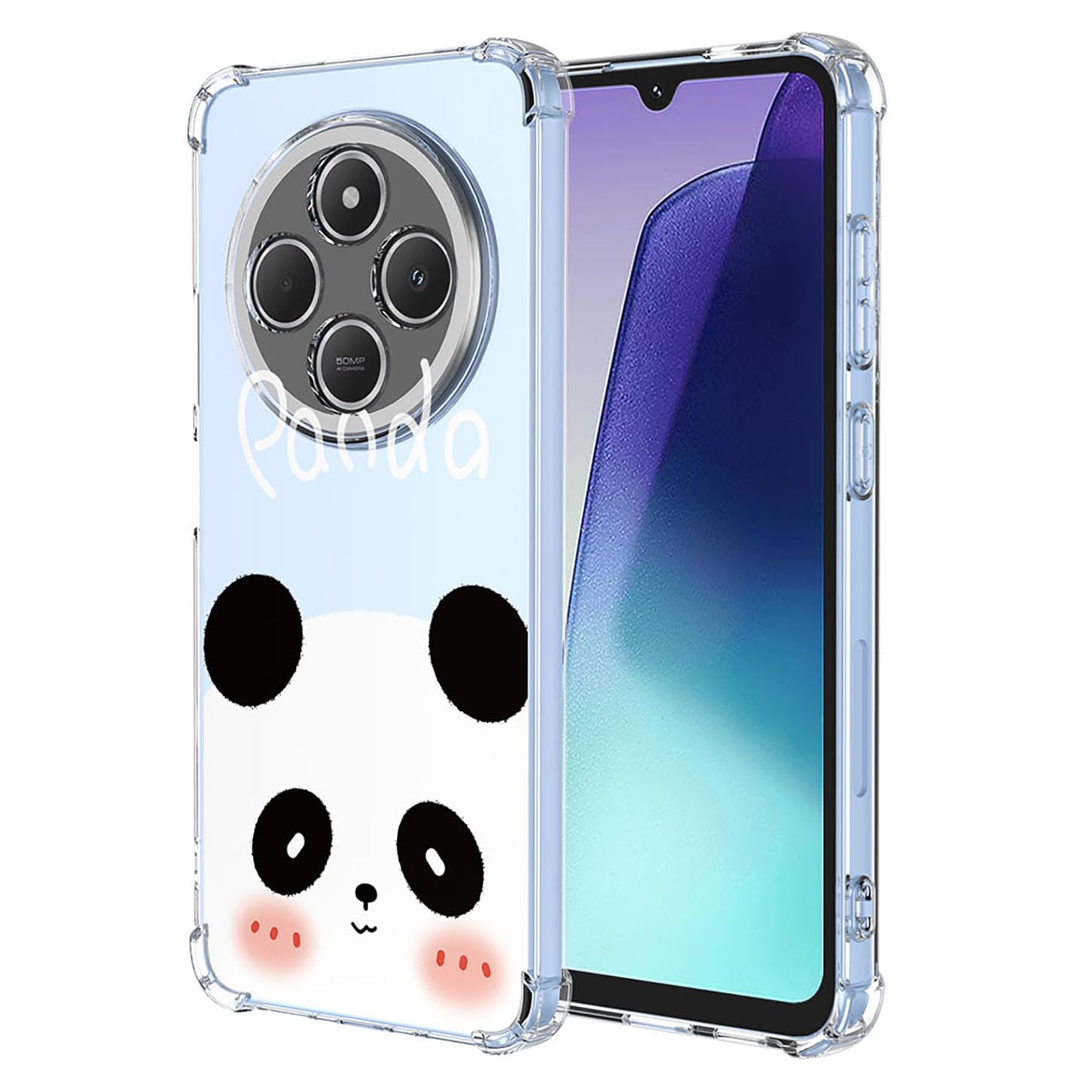 UPLAI Clear Case For Xiaomi Redmi 14C 4G/Poco C75/Redmi A4, 360° Full Body Military Grade Shockproof Cover With Built-in Screen Protector, Ultra Thin PC Soft TPU Bumper Case. Blue - View #9