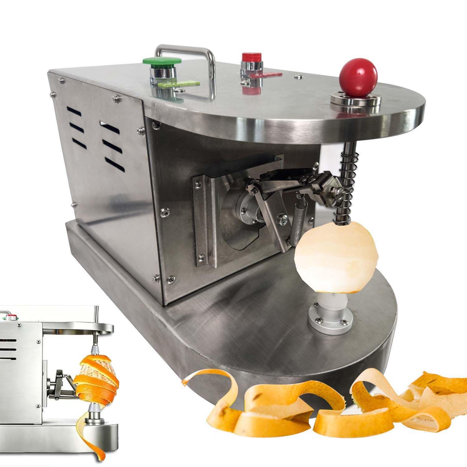 DPLWJPP Commercial Fruit Peeler Electric Citrus Machine with Adjustable Thickness Electric Fruit Vegetables Peeler Rotating Peeler Fruit Vegetable Cutter for 5-10cm Potatoes