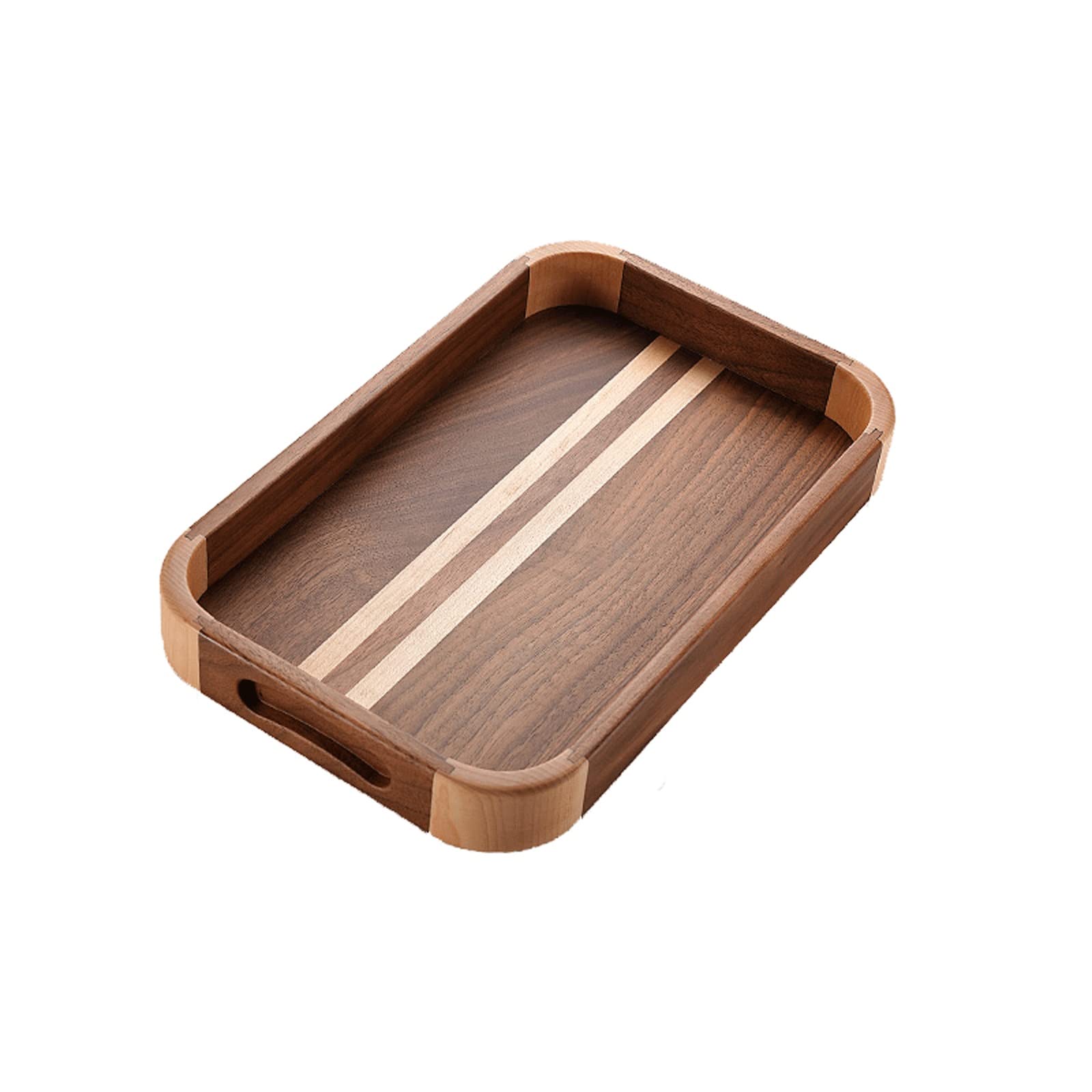 Bandeja Bandeja de Madera Bandeja Bandeja de Bandeja Rectangular Mueca de mortaja y Estructura de tenón Bandeja Multifuncional Bandeja de café Bandeja Antideslizante (Size : B)
