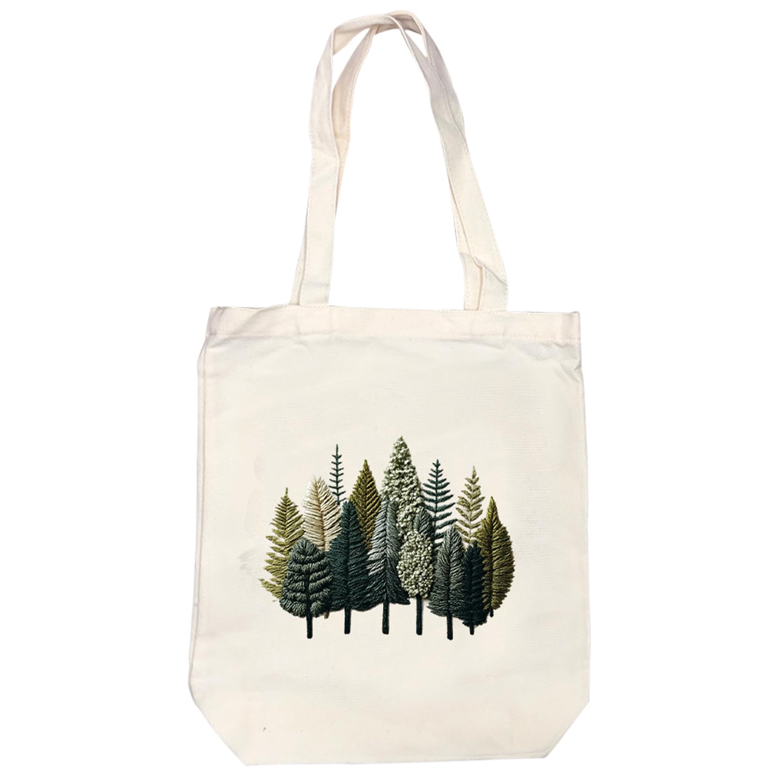 Embroidery Canvas Tote Bag, DIY Needlework Embroidery Craft Kit with Hoop