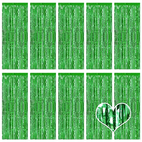 Rideaux à franges vert sapin pour photobooth et décoration d'anniversaire