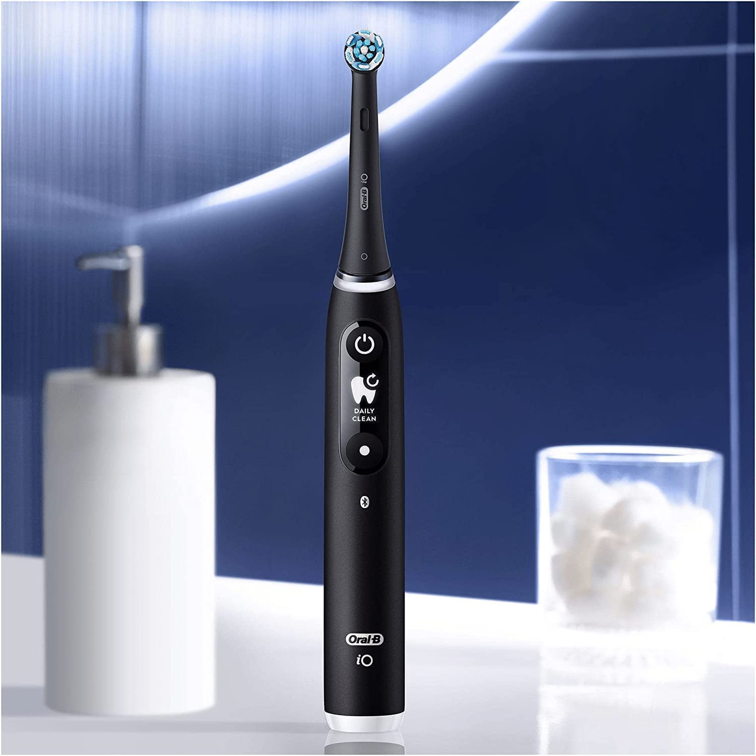 Oral-B Szczoteczka Elektryczna Akumulator iO6 Czarny Z Etui Podróżne, 1 Szczoteczka do Zębów + 1 Pasta do zębów Dziąseł & Emalia Pro-Naprawa Klasyczny 75ml