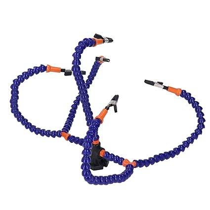 KTM Healthcare Flexible And Explosion Proof Welding Machine 360 Degree Rotation 5 Jaws Third Hand Fixed Auxiliary Arm For Electric Short Circuit Prevention (Blue)