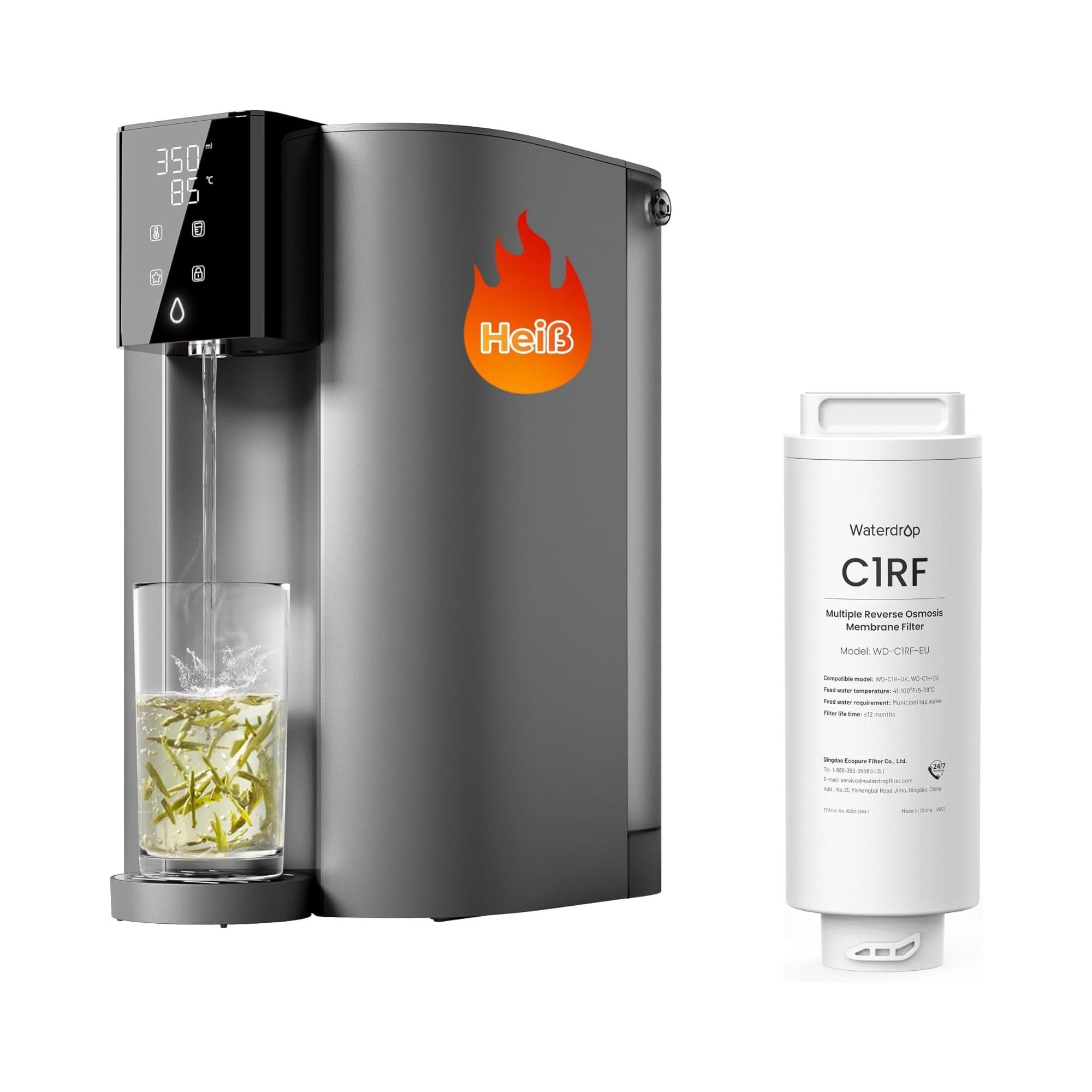 CoreRO Countertop Reverse Osmosis System, Instant Hot Water Dispenser (WIth 1 Additional Filter)