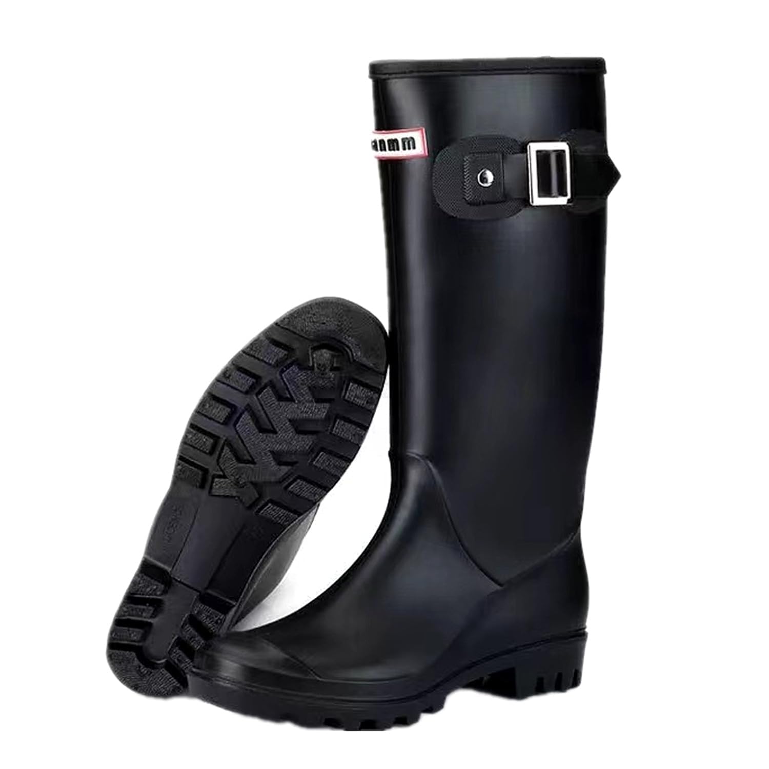 Womens Knee High Rain Boots - Waterproof Rubber Anti-Slip Boots with Narrow Calf & Thick Soft Sole for Garden Outdoor Work-picture-16